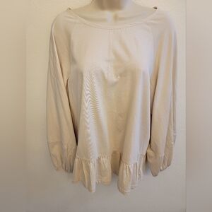 NWT Banana Republic Long Sleeve Blouse with Peplum Waist